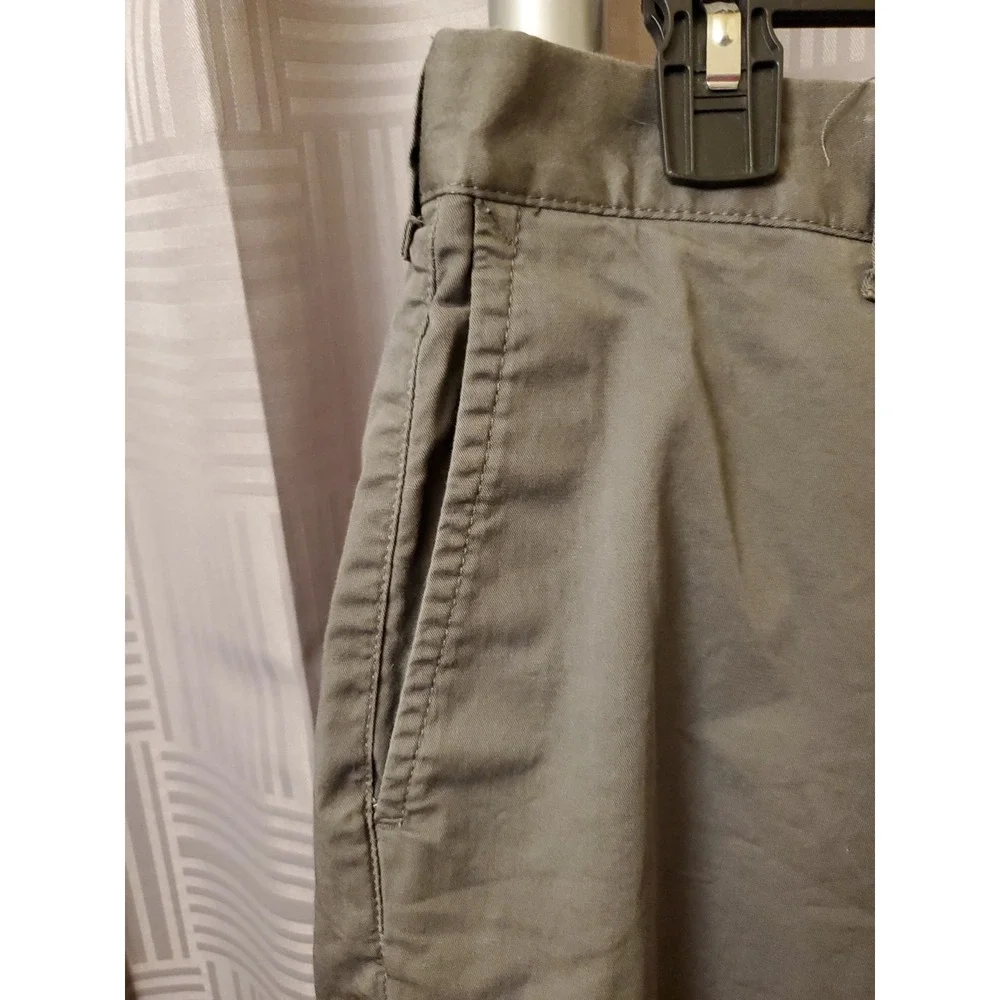 J Crew Chino‎ Shorts Mens 31 Gray Cotton Stretch Flat Front Preppy 9